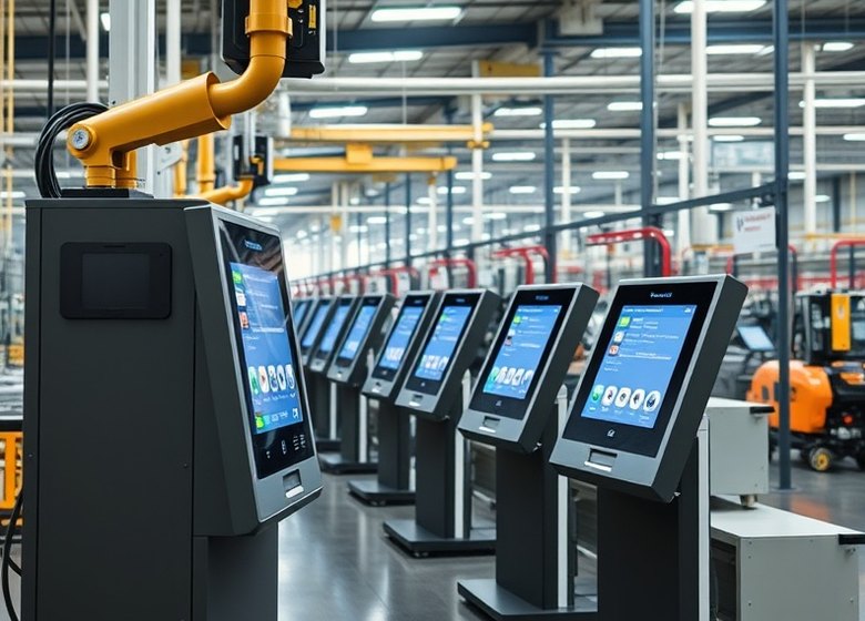 Línea de producción de terminales de autoservicio